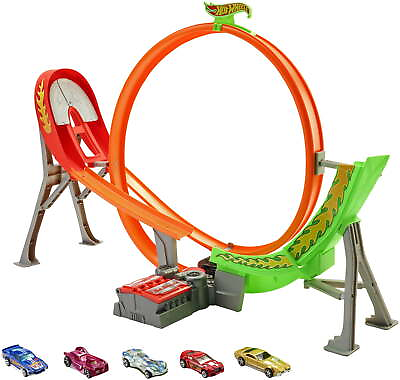 #ad Hot Wheels Action Power Shift Motorized Raceway Track Set Includes 5 Cars $33.22