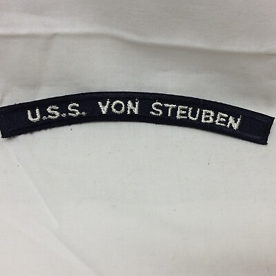 #ad Military Patch U.S.S. Von Steuben US Navy Missile Submarine Arc Tab Badge $14.20