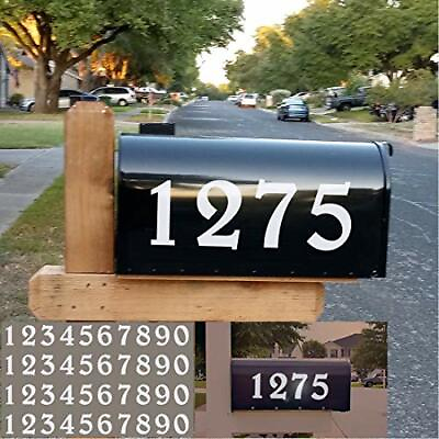 #ad SET OF 2 Custom Mailbox Numbers Vinyl Decals Stickers Choose Size amp; Color $3.50