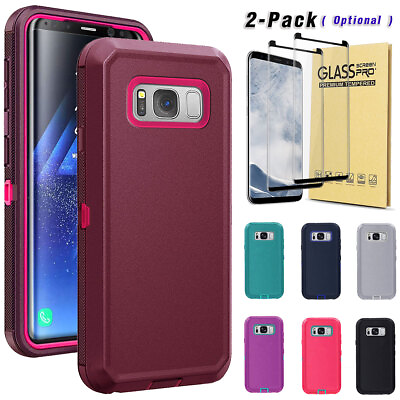 #ad For Samsung Galaxy S8 S8 Shockproof Protective Hybrid Case CoverTempered Glass $11.99