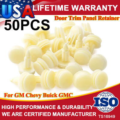 #ad #ad 50PCS Clips For GM Buick GMC Chevrolet S10 Door Panel Trim Panel Auto Fasteners $6.90