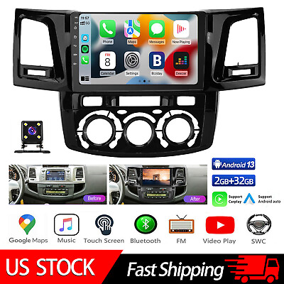 #ad 9quot; For Toyota Fortuner Hilux 2005 2014 Android Carplay Car Stereo Radio GPS Navi $138.52