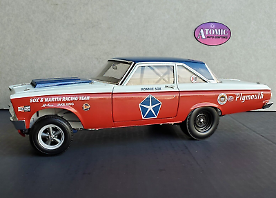 #ad NEW SOX amp; MARTIN 1965 AWB PLYMOUTH BELVEDERE 1 18 by ATOMIC 1 OF 300 $159.95