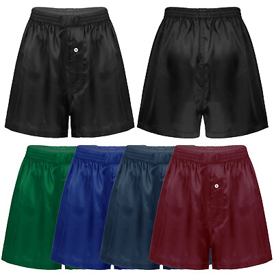 #ad Men Silk Satin Boxers Shorts Nightwear Pyjamas Lounge Pants Sleepwear Underwear $11.71