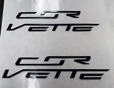 #ad GLOSS BLACK C7 Engine Cover Plastic Letters For 2014 19 Chevy Corvette Stingray $23.95