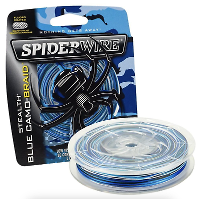 #ad #ad Berkley Spiderwire Stealth Braided Line Multiple Sizes Lengths Blue Camo $9.99