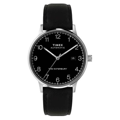 #ad Timex Waterbury Classic Automatic Men#x27;s Watch TW6Z2910ZV Genuine Leather NWOT $123.45