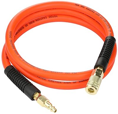 Air Hose 3 8 in. x 6 ft 300 PSI Hybrid Lead in Air Compressor Hose Heavy Du... $12.40