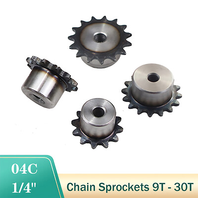 #ad 04C Roller Chain Sprockets 9 30T With Step Pitch 1 4quot; Sprocket Wheel 45# Steel $5.25