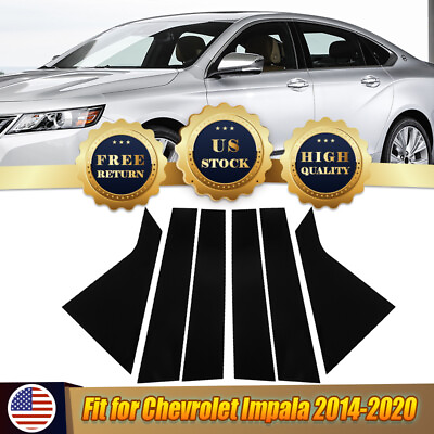 #ad 6Pcs For 2014 2020 Body Impala Chevrolet Pillar Posts Window Door Trim Black $7.58