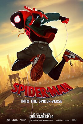 #ad 2018 Spider Man Into The Spiderverse Movie Poster 11X17 Miles Morales Parker 🍿 $12.87