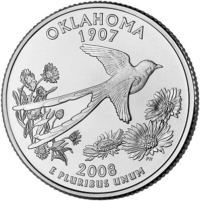 #ad 2008 D Oklahoma State Quarter $2.05