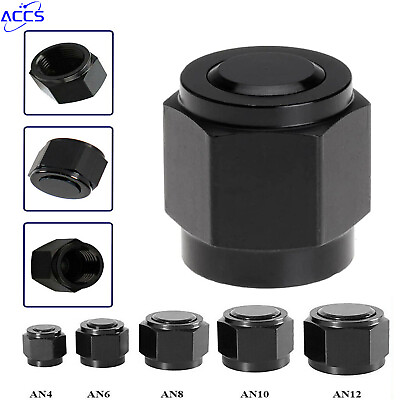 #ad 4 6 8 10 12AN Aluminum Female Flare Fitting Cap Block Off Nut For Fuel Systems $4.86