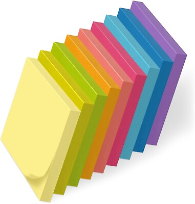 #ad Sticky Notes 3X3 Inches 9 Pads Bright Colors Self St... $6.77