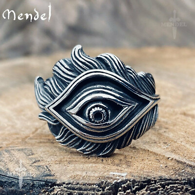 #ad MENDEL Cool Mens Womens Eyeball Evil Eye Ring For Men Stainless Steel Size 7 15 $11.99