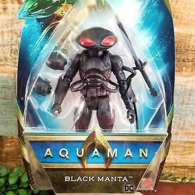 #ad Aquaman Movie DC Comics Black Manta Action Figure Mattel Dark Power Sword New $25.60