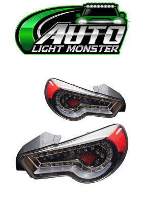 #ad For 2012 2015 TOYOTA 86 LED TAIL LIGHTS GLOSS BLACK CLEAR $292.26