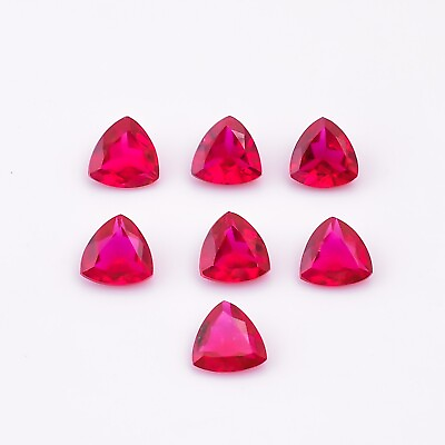 #ad Lab Created Ruby Cut Gemstone Jewelry Emerald Trillion CUT 6 MM TO 30 MM $70.00