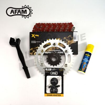 #ad AFAM Recommended Red Chain and Sprocket Kit fits Sherco SE 250 R Enduro 21 22 GBP 149.00