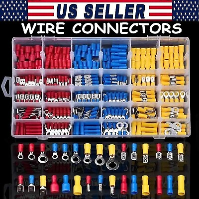 #ad 280PCS Assorted Insulated Electrical Wire Crimp Terminals Port Connectors Kit US $8.99