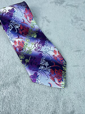 #ad Fratello Neck Tie Purple Paisley Colorful Classic Width amp; Length Mens 1 $17.09