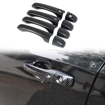 #ad Carbon Fiber Door Handles Decor Shell Cover Trim For Chrysler 300 11 Accessorie $23.99