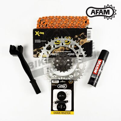 #ad AFAM Orange X ring Chain amp; Sprocket Kit fits Ducati 1100 Scrambler 2018 2021 GBP 175.00