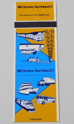 #ad ONTARIO NORTHLAND MATCHBOOK COVER * AIR HIGHWAY MARINE RAIL * $2.25