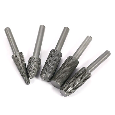 #ad 5PCs Metal Cutter Drill Bits Rotary Bits Rasp For Steel Grinding Carving Tools $13.83