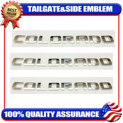 #ad 3x Rearamp;Door Letter For Colorado Emblem Chrome Silver Nameplate Badges 2007 2020 $22.59