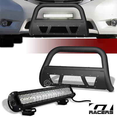#ad For 11 20 Toyota Sienna Matte Blk Studded Mesh Bull Bar120W CREE LED Fog Light $223.00