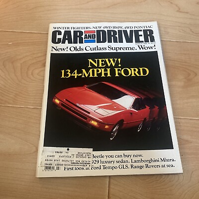 #ad 1988 March Car and Driver Magazine Old Cutlass Supreme $7.70