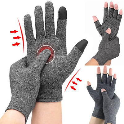 #ad Copper Arthritis Compression Gloves Hand Support Joint Pain Relief Full Finger‹ $3.62