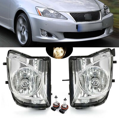 #ad Pair For 2006 2010 Lexus IS250 IS350 Bumper Fog Lights Lamp w Bulbs LeftRight $28.00