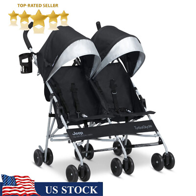 #ad Side by Side Double Baby Stroller Pushchair Indoor Outdoor Travel Portable US $163.50