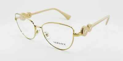 #ad Versace VE 1284 1490 55mm Pale Gold Cat Eye Women#x27;s Eyeglasses $139.00