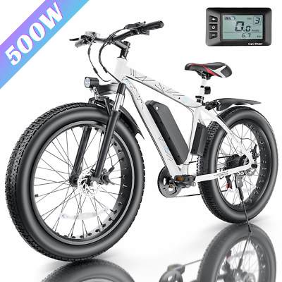 #ad 500W 48V Electric Bike 26in Mountain Bicycle Adults Fat Tire e BikeLCD Display✅ $692.09