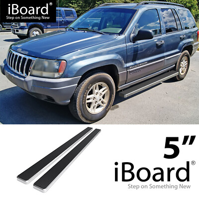 #ad Running Board Side Step 5in Aluminum Silver Fit Jeep Grand Cherokee 4Dr 99 04 $199.00