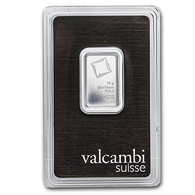 #ad 10 gram Platinum Bar Valcambi In Assay $374.68