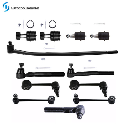 #ad 12pc Front Tie Rod Ends Sway Bars Ball Joints For 2007 2014 2015 Jeep WRANGLER $106.38