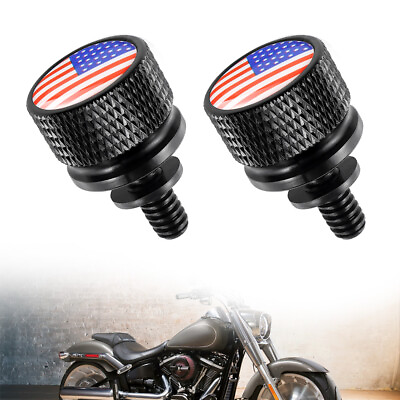 #ad Knurled Fender Seat Bolt Screw ‎Motorcycle Fit For Harley Sportster Dyna Softail $7.46
