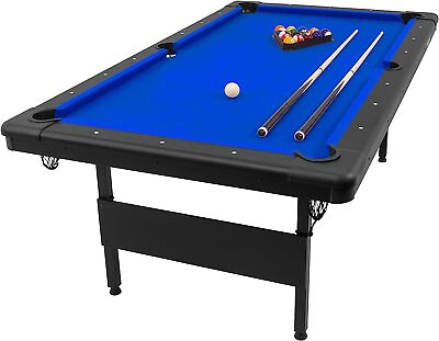 #ad Billiards Pool Table Portable Heavy Duty Includes Full Set of Balls 2 Cue Sticks $796.38