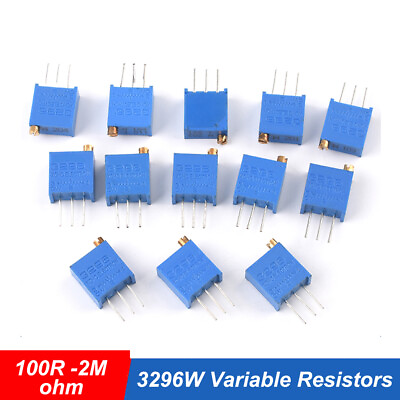#ad 3296W Variable Resistors Potentiometer 100R 200R 500R 1K 2K 5K 10K 20K 50K 1M 2M $6.23