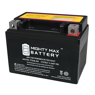 #ad Mighty Max YTX4L BS SLA Battery Replacement for Suzuki 450SMR Riding Mower $19.99
