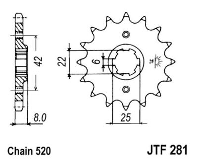 #ad JT Ritzel 16Z Teilung 520 JT Sprockets JTF281.16 EUR 13.27