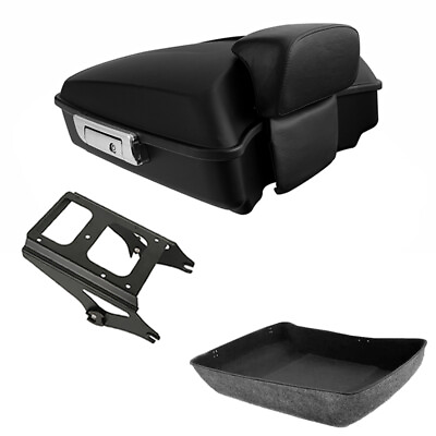 #ad Matte Black Chopped Trunk Mount Rack Fit For Harley Tour Pack Road Glide 2009 13 $279.80