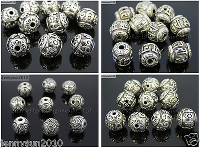 #ad Vintage Patterned Tibetan Silver Spacer Connector Charm Beads 3 Hole Tibet Guru $0.99