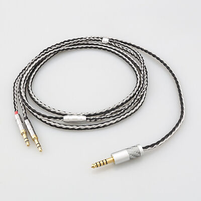 #ad 16Core Silver Plated Headphone Cable For 2x3.5mm Hifiman Sundara Ananda HE1000se $28.53