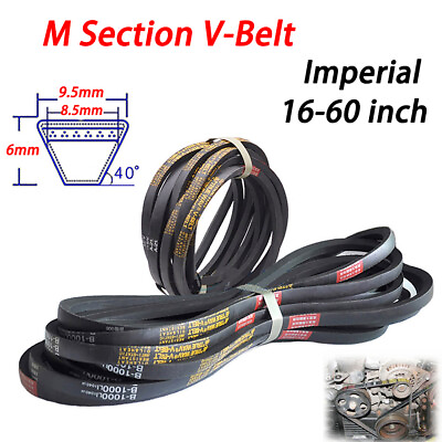 #ad V Belt M Section Imperial 9.5 x 6mm Transmission Belts for Industrial 16 60 inch $6.40
