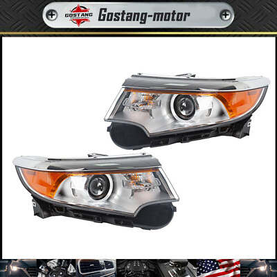 #ad Driver amp; Passenger Side Pair Set Front Lamp Headlight For Ford Edge 2011 2014 $233.98